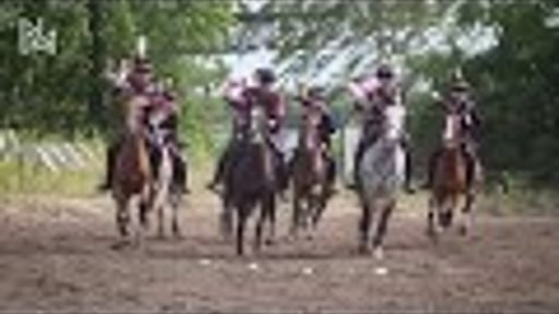 Demonstratie Rode Huzaren, augustus 2017 tijdens Te Paard, NMM Soesterberg