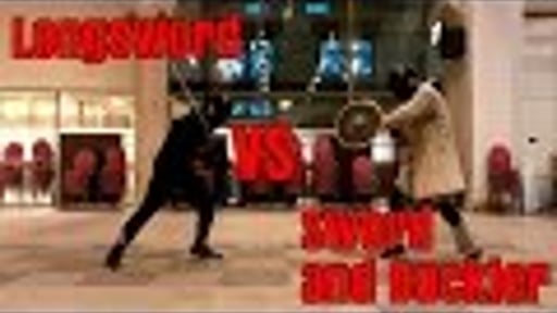 STEEL LONGSWORD vs SWORD AND BUCKLER - HEMA sparring