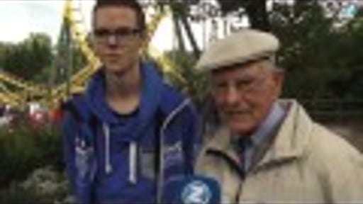 90-jarige opa wordt achtbaantester ondanks hoogtevrees