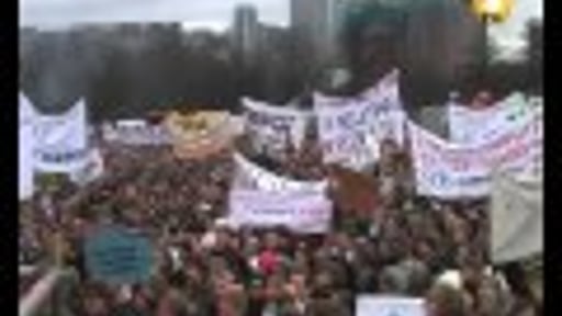 Studenticoos protesteert op het Malieveld