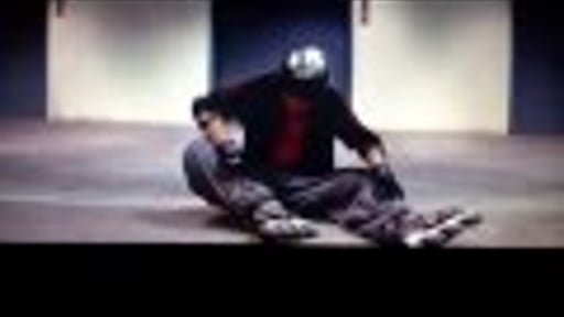 Skate stunt scene from the motion picture  'Down' or 'the Shaft'