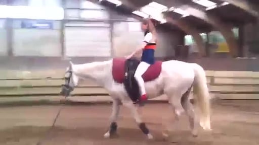 Acrobatiek op een paard