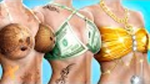 Poor Girl vs Rich Girl vs Giga Rich Boy Stuck on a Desert Island!