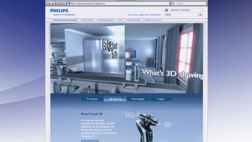 Philips SensoTouch3D campaign site