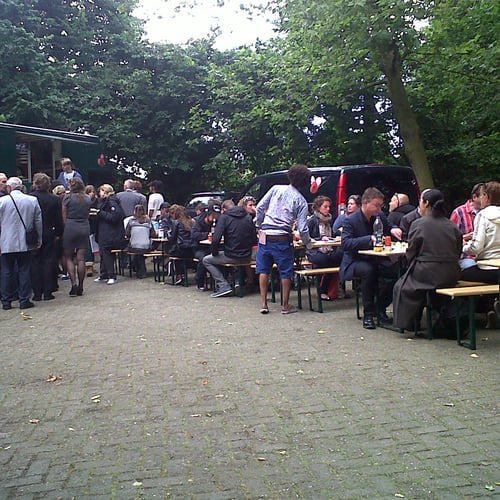 Aan de lunch