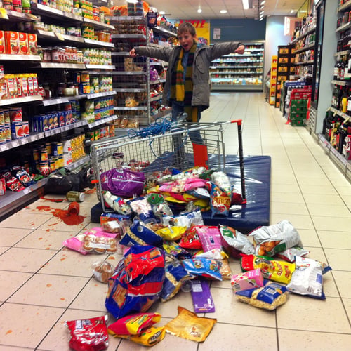 Supermarktstunt