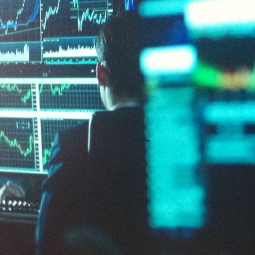 Trader's floor op beeld