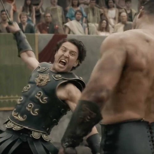 Commodus fights in the Coliseum