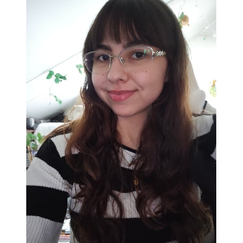 Soft smile selfie