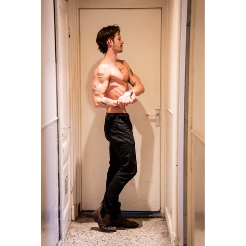 side shirtless