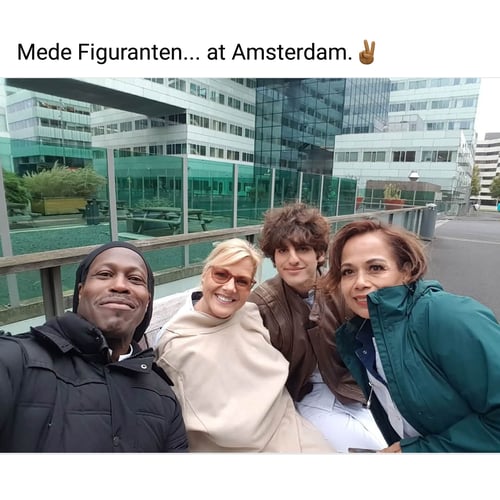 Edsel Rombley tijdens Amsterdammed2 opnames