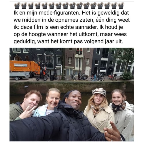 Edsel Rombley tijdens Amsterdam Empire opnames
