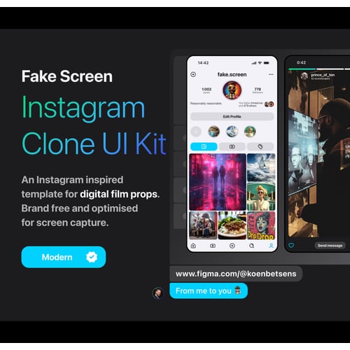 Fake Screen - Instagram Clone UI Kit