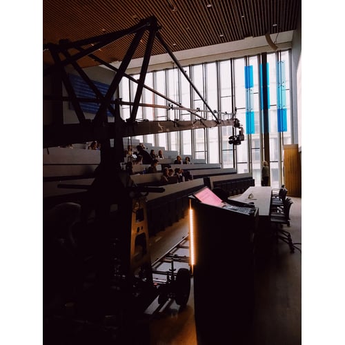 Kraan in collegezaal