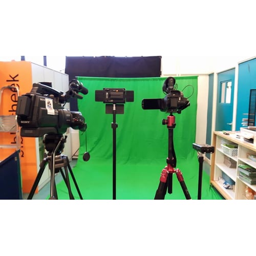 Filmen voor het greenscreen