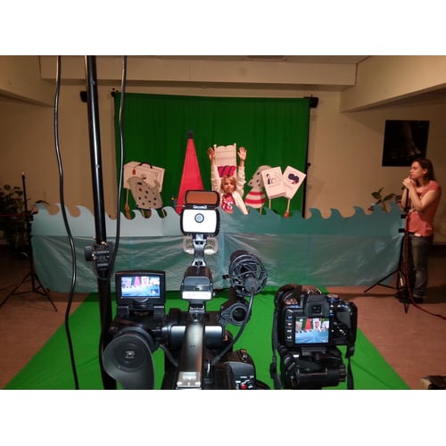 Filmen voor het greenscreen