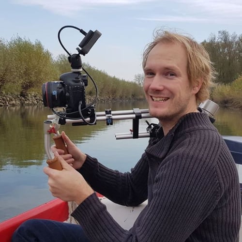 Werken op de boot tijdens productie Rolf