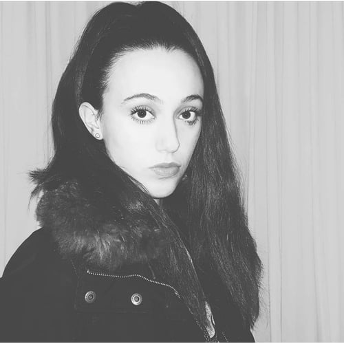 With high ponytail
