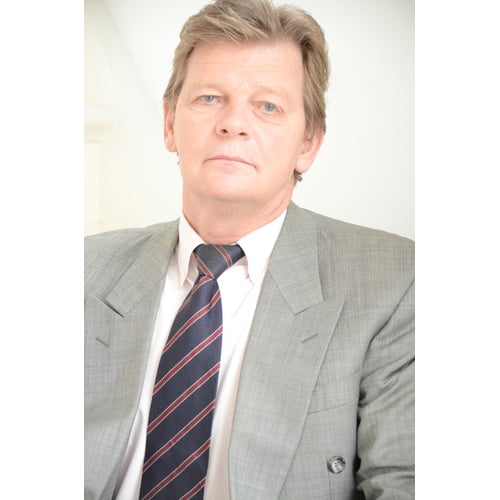 Dutch Actor Peter Rene as a CEO in Chique Suit, Looking into the Lens