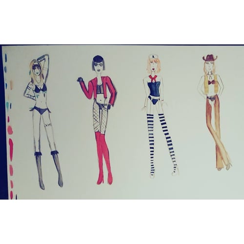 Drawings for the YMCA scene movie WHite Rabbit