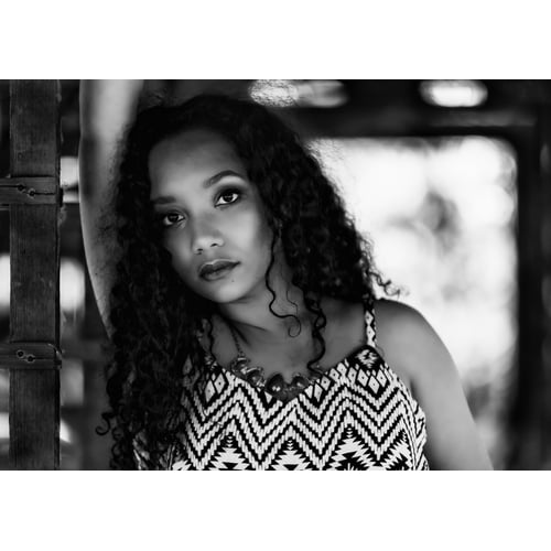 black and white