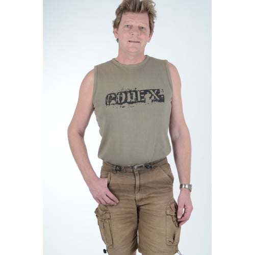 Dutch Actor Peter Rene as a Construction Worker in Midsummer, Frontal Facial Standing Upright