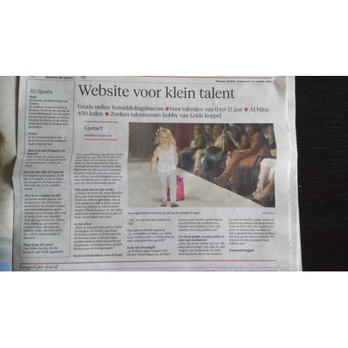 In de krant met kleintalent