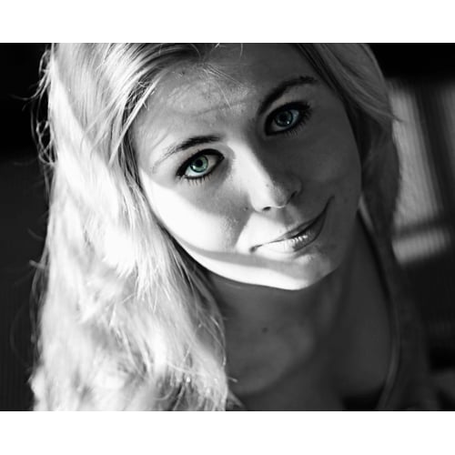 black white