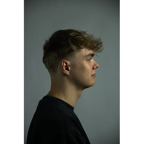 Zijkant van hoofd foto