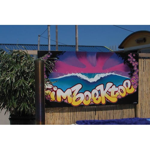 Muurschildering voor Cafe Timboektoe