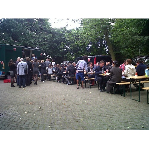 Aan de lunch