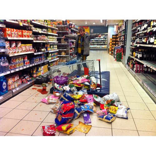 Supermarktstunt