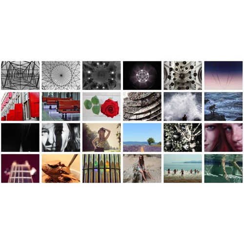 Screenshot van foto's op mijn website