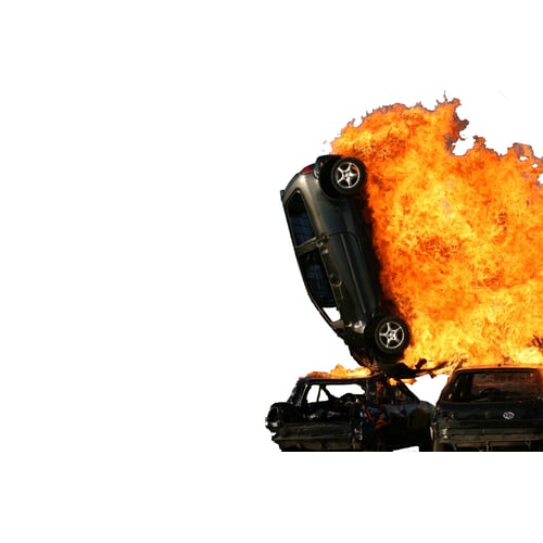 Auto stunt uitgevoerd door Edward van Tongeren