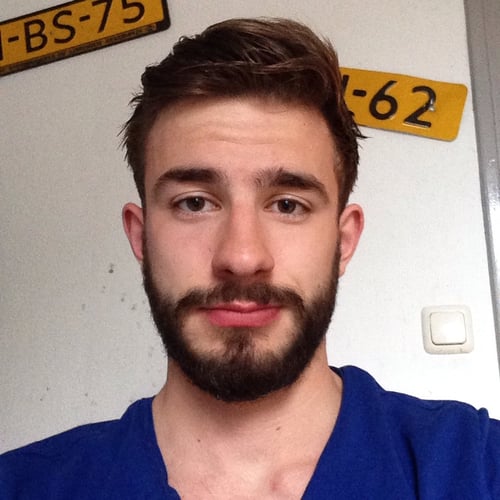 Met baard