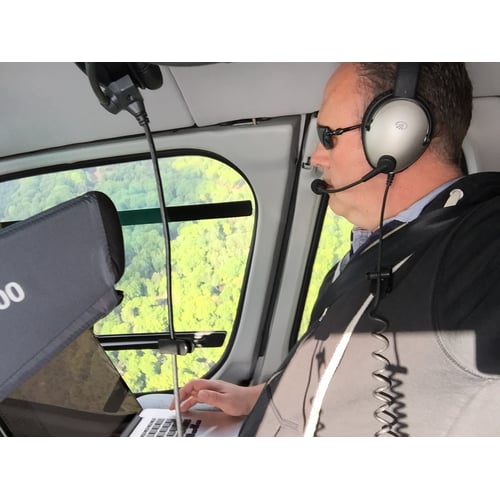 Filmen uit helikopter met 6K RED Dragon en Cinflex