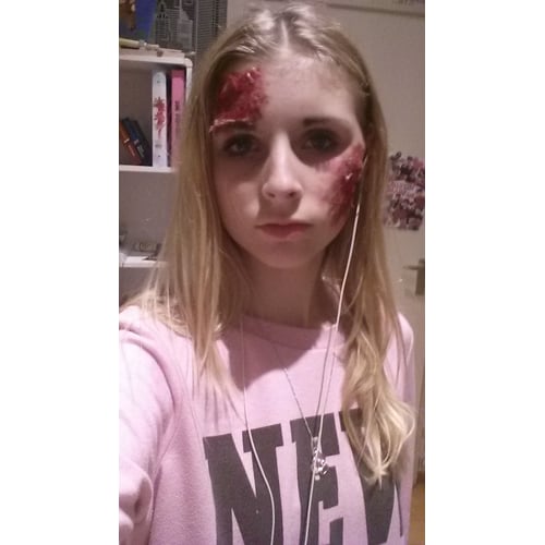 self made zombie makeup (best wel nice toch!)