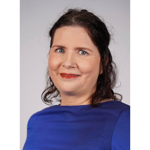 Headshot blauw shirt