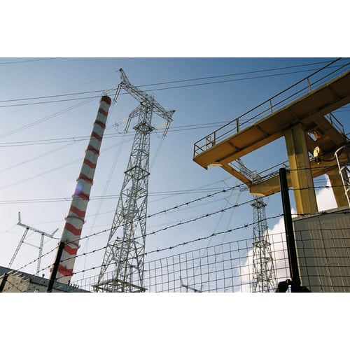 Lithuania, Electritc power plant. Analog color