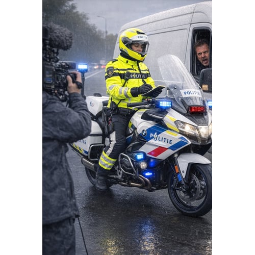Actrice als motor agent. 