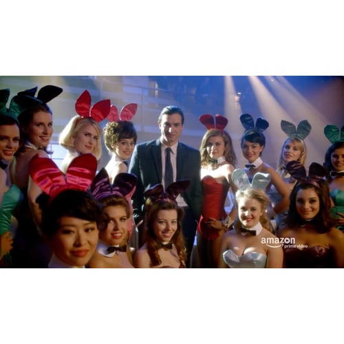 Hugh and the Playboy Bunnies.