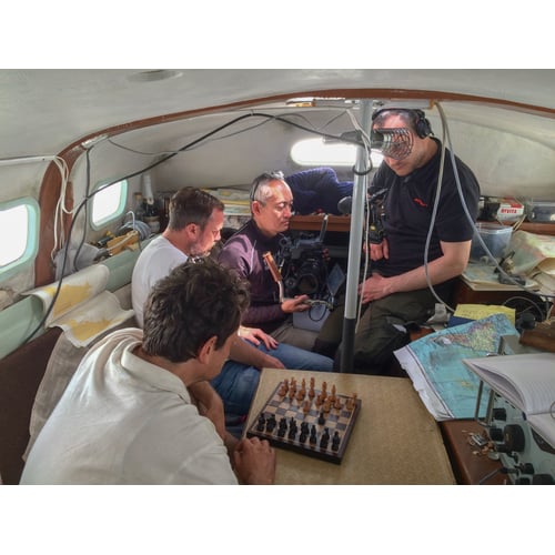 Op de set van Crowhurst.