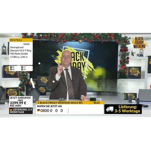 Teleshopping Presentator Rene Kogelman Schmuck Sendung Diamant Smaragd
