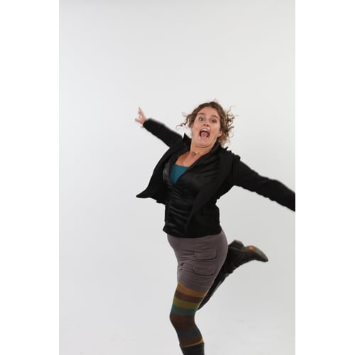Fotoshoot gekke sprong