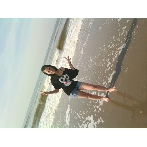 ik op het strand