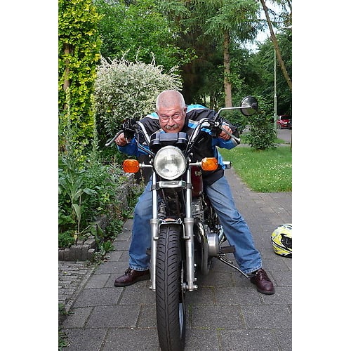 Henk op de motor 1