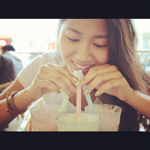Drinking milkshakes