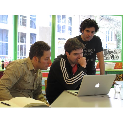 Sandro Assorgia en Paul de Munnik in songwritingweekend