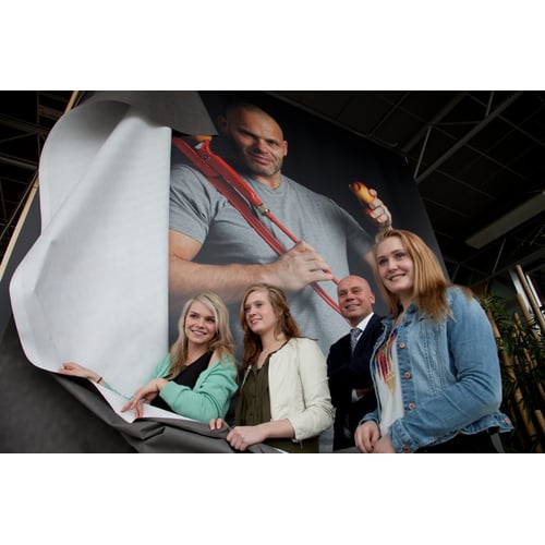 Onthulling Bouwvakker Billboard persfoto