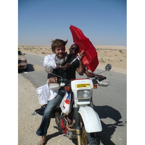 Met gids in Mauritanië